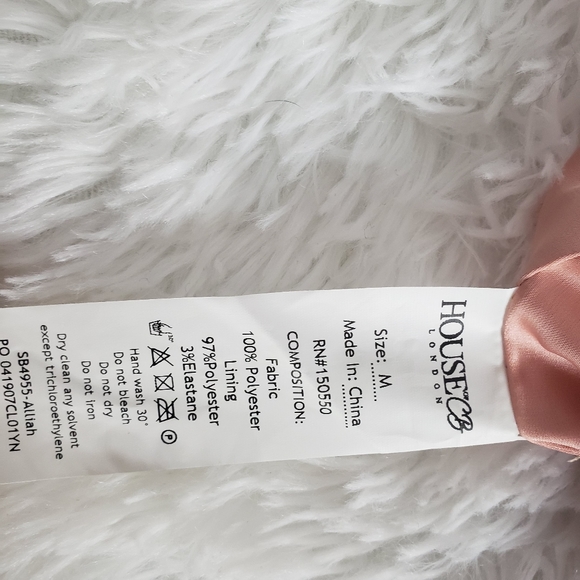 NWT House of CB Dress Medium Aliyah Puff Sleeve - Picture 14 of 14